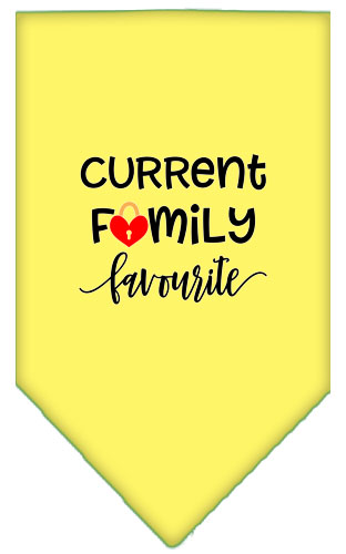 Family Favorite Screen Print Bandana Yellow Large